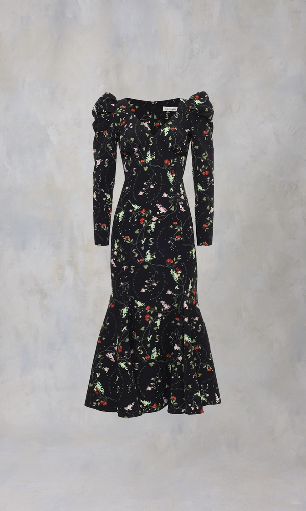 Платье с авторским принтом 