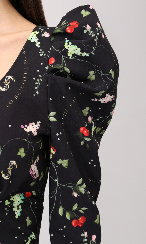 Платье с авторским принтом 