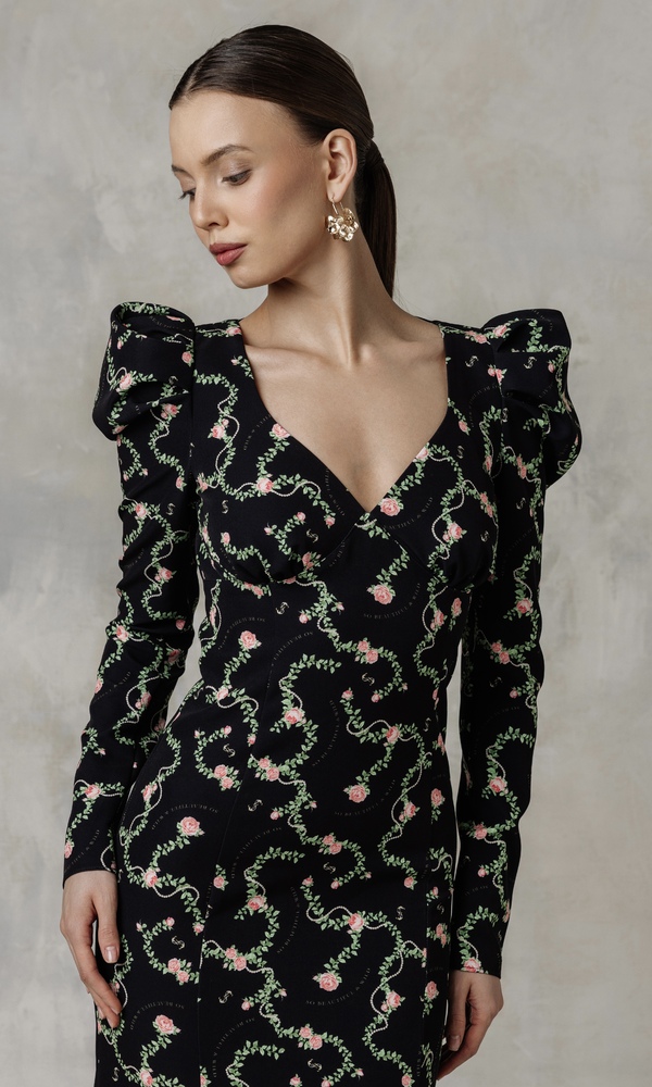 Платье ARIEL c авторским принтом 