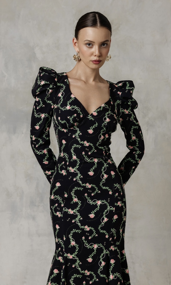 Платье ARIEL c авторским принтом 