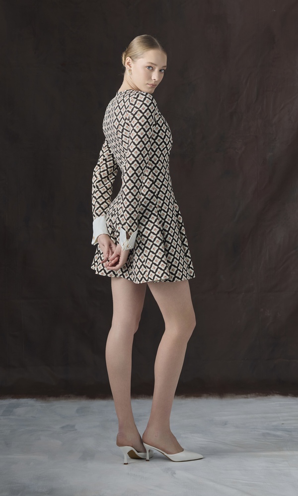 Платье с авторским принтом 