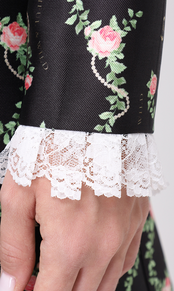 Платье ANNA в длине мини с авторским принтом 