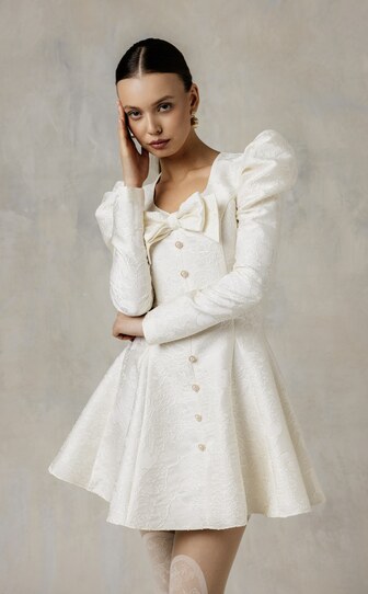 Платье LILLI из жаккарда WHITE