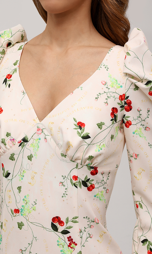 Платье с авторским принтом 