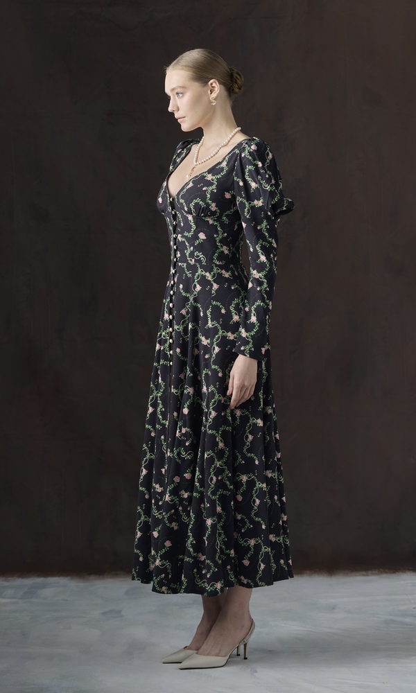 Платье MARTA из вискозы с авторским принтом 