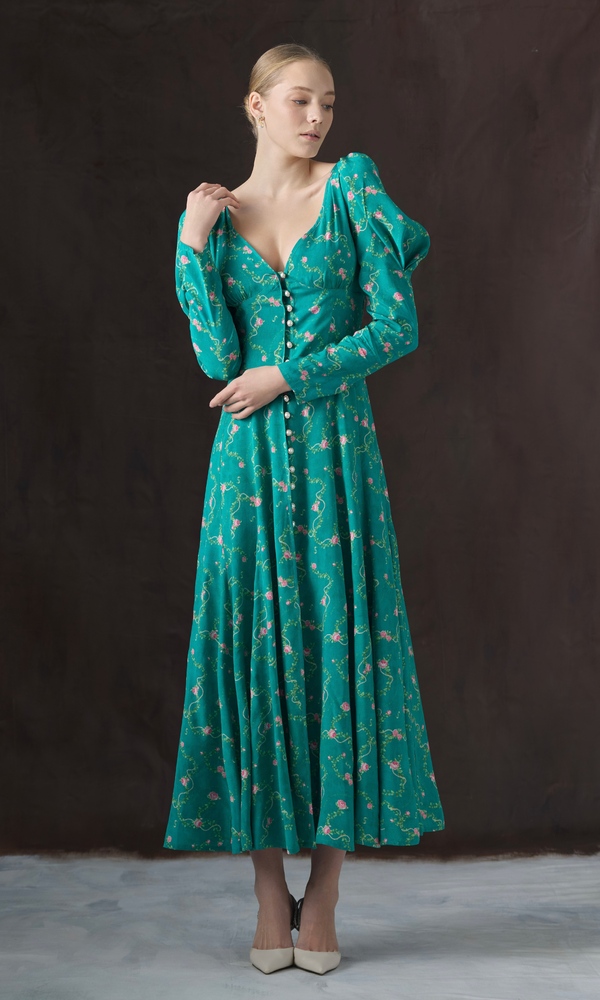 Платье MARTA из вискозы с авторским принтом 