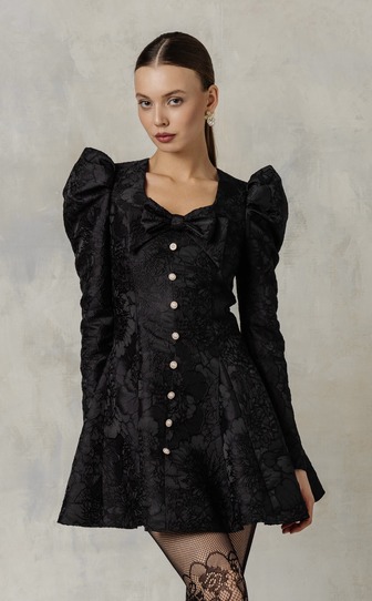 Платье LILLI  из жаккарда BLACK