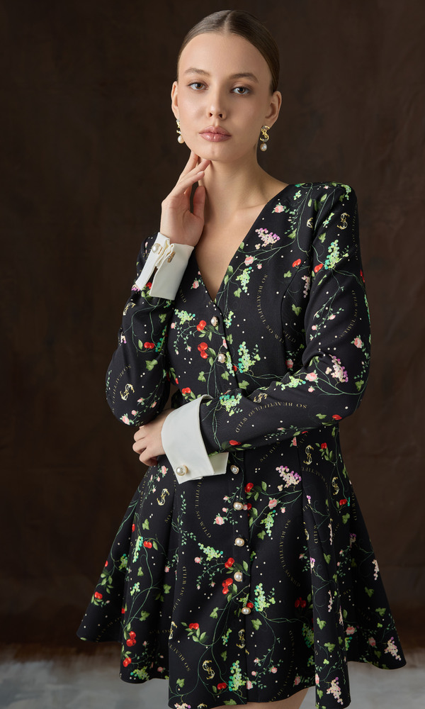 Платье с принтом 