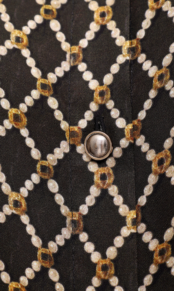 Платье из сатиновой вискозы с авторским принтом 