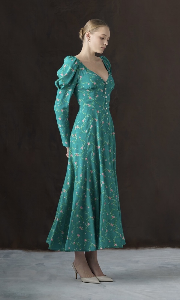 Платье MARTA из вискозы с авторским принтом 