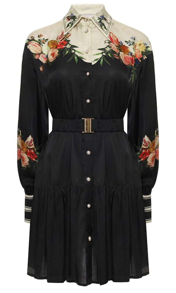 Платье с авторским принтом 