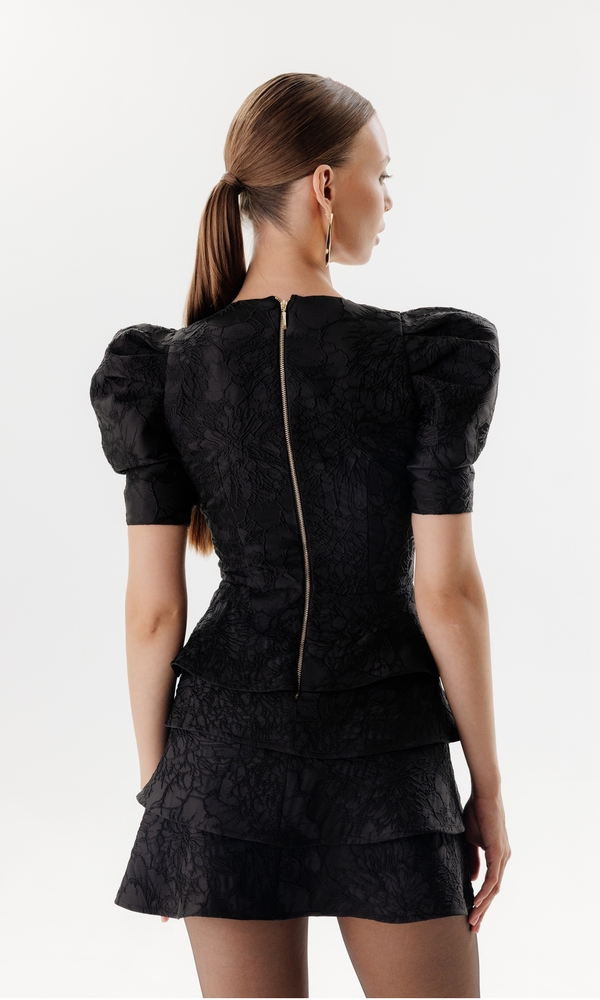 Платье ROSA из жаккарда BLACK-Изображение