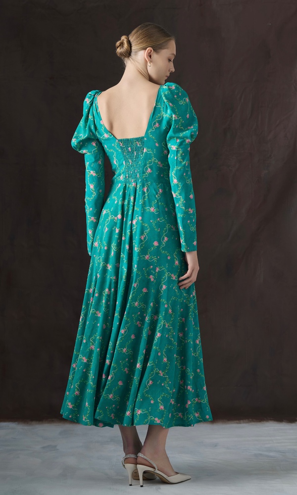 Платье MARTA из вискозы с авторским принтом 