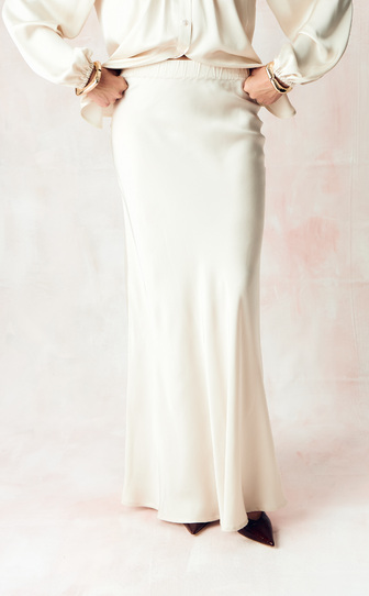 Юбка в длине макси из сатиновой вискозы