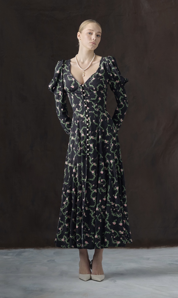 Платье MARTA из вискозы с авторским принтом 