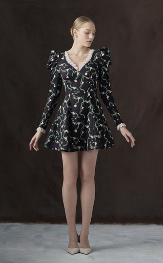 Платье с авторским принт 