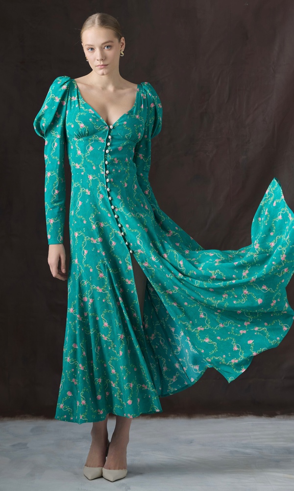 Платье MARTA из вискозы с авторским принтом 