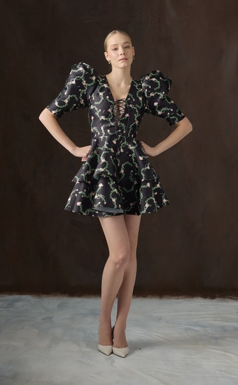 Платье с авторским принтом 