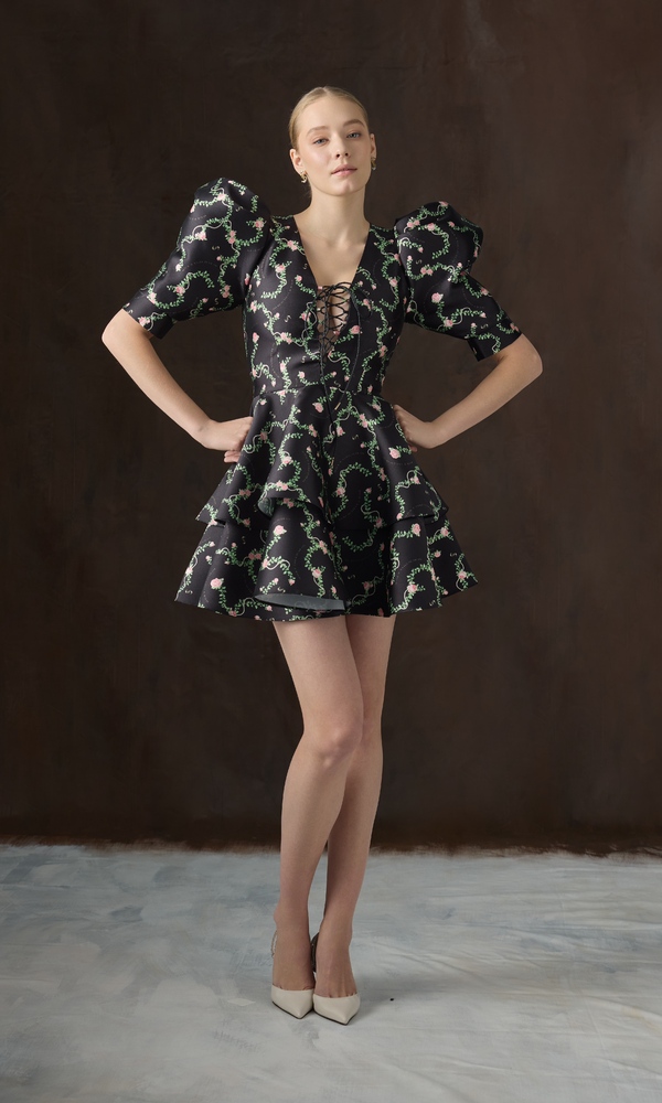 Платье с авторским принтом 