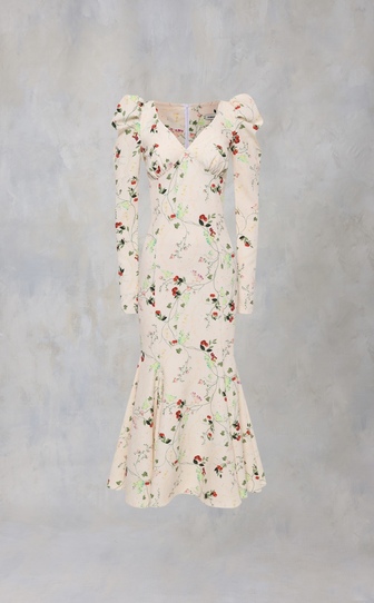 Платье с авторским принтом 