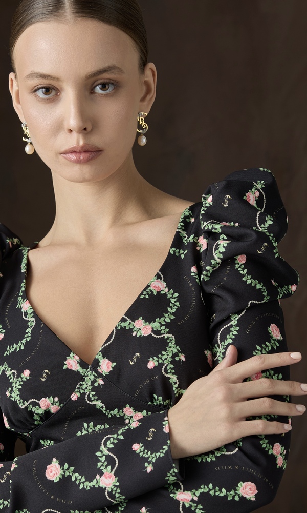 Платье ARIEL c авторским принтом 