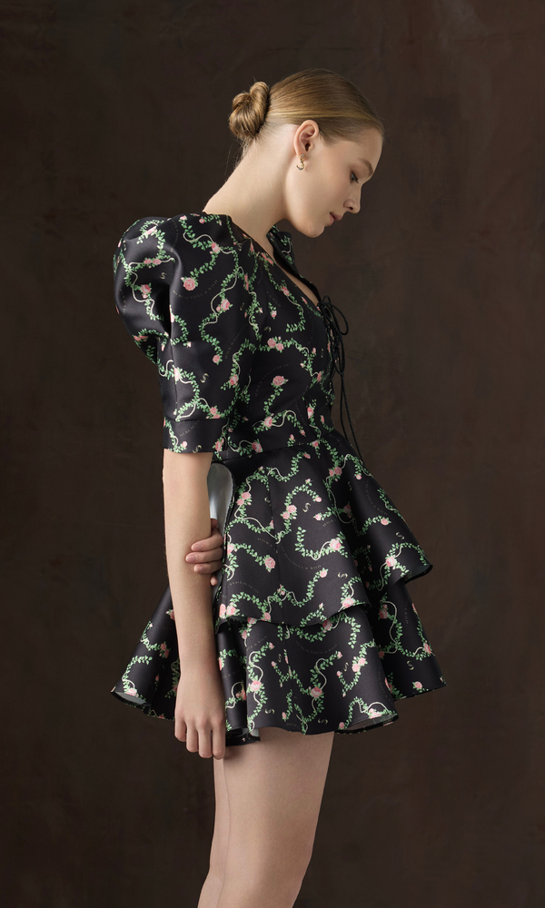 Платье с авторским принтом 