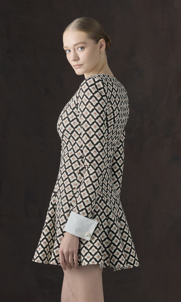 Платье с авторским принтом 