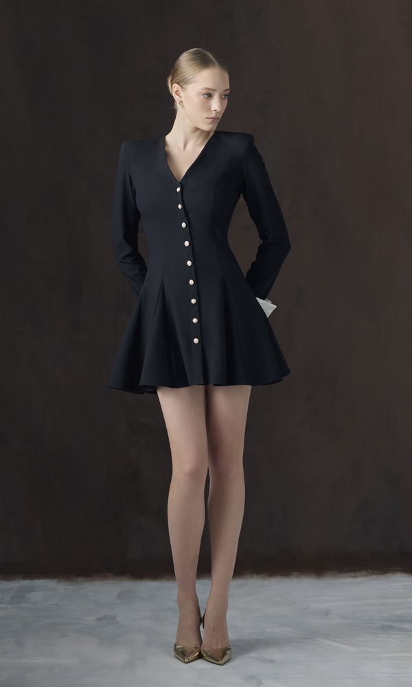 Платье ЭСТЕЛЬ в длине мини из эластичной костюмной вискозы-Изображение