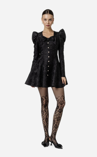 Платье LILLI  из жаккарда BLACK