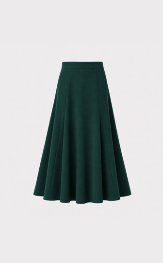 Юбка годэ в длине миди EMERALD