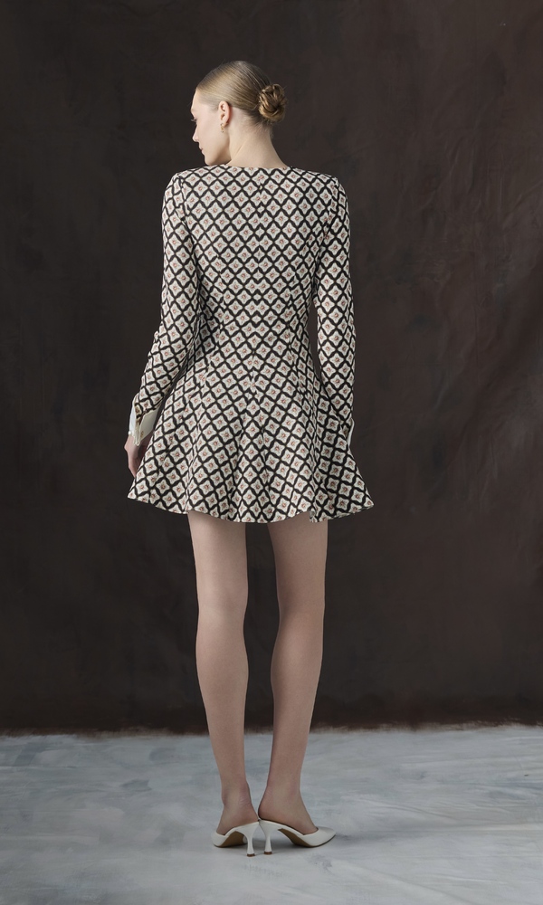 Платье с авторским принтом 