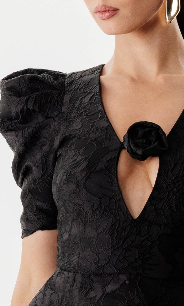 Платье ROSA из жаккарда BLACK-Изображение