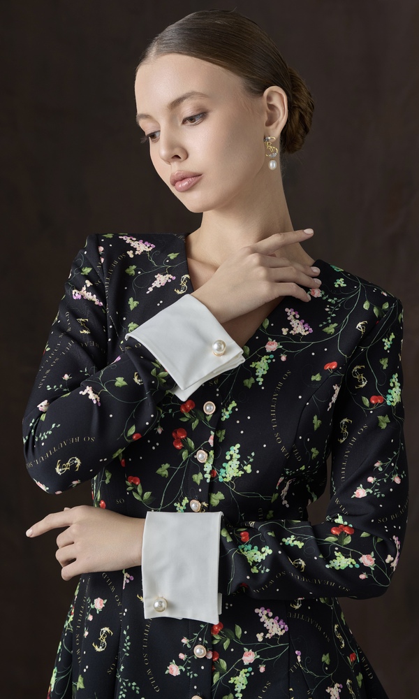 Платье с принтом 