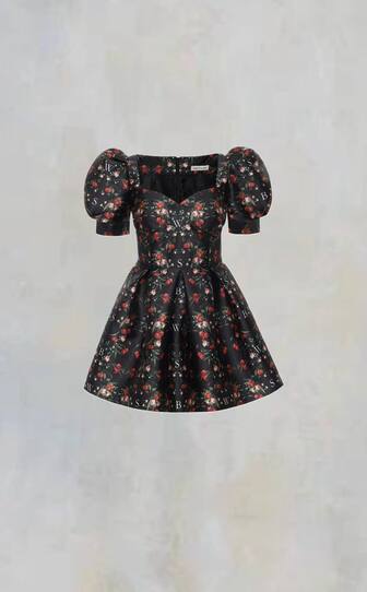 Платье с авторским принтом 