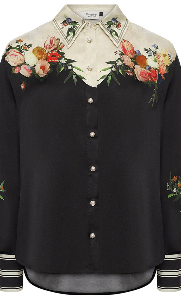 Рубашка с авторским принтом 