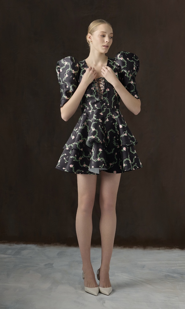 Платье с авторским принтом 