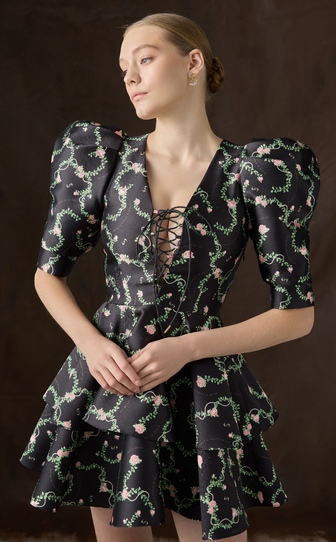 Платье с авторским принтом 