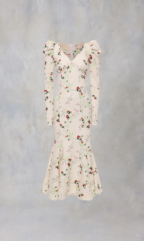 Платье с авторским принтом 