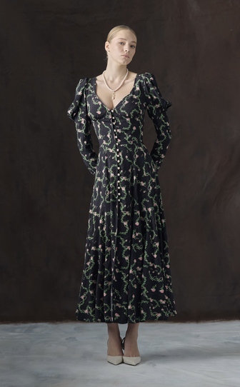 Платье MARTA из вискозы с авторским принтом 