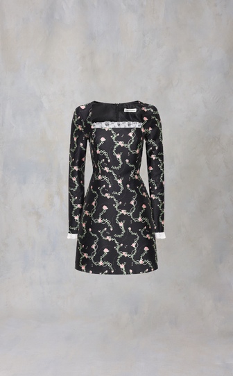 Платье ANNA в длине мини с авторским принтом 