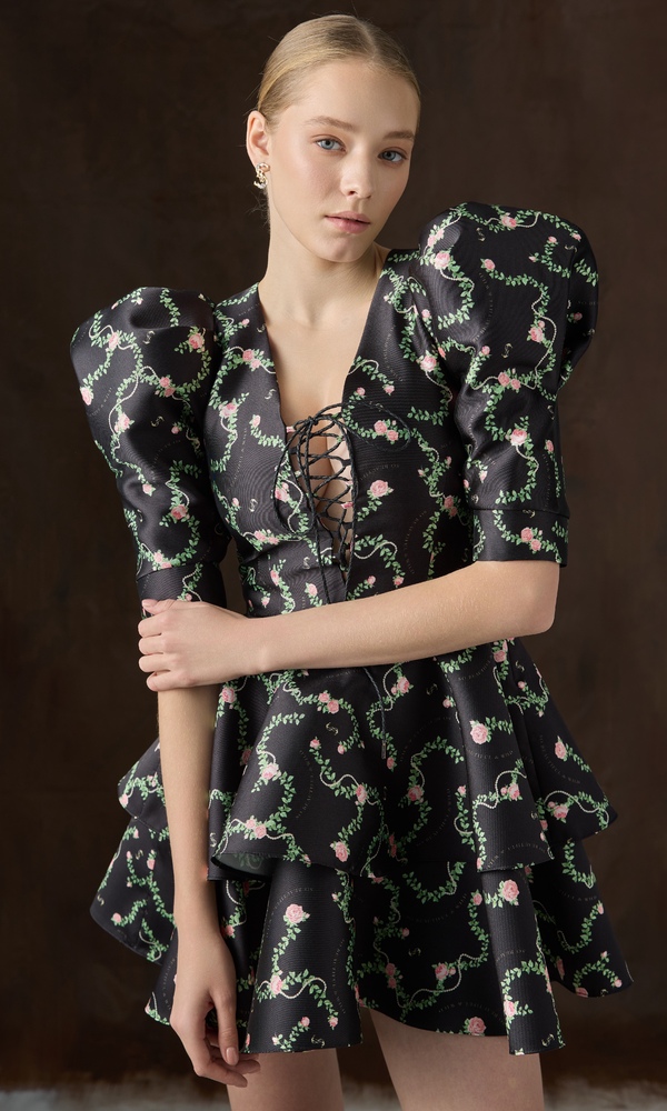 Платье с авторским принтом 