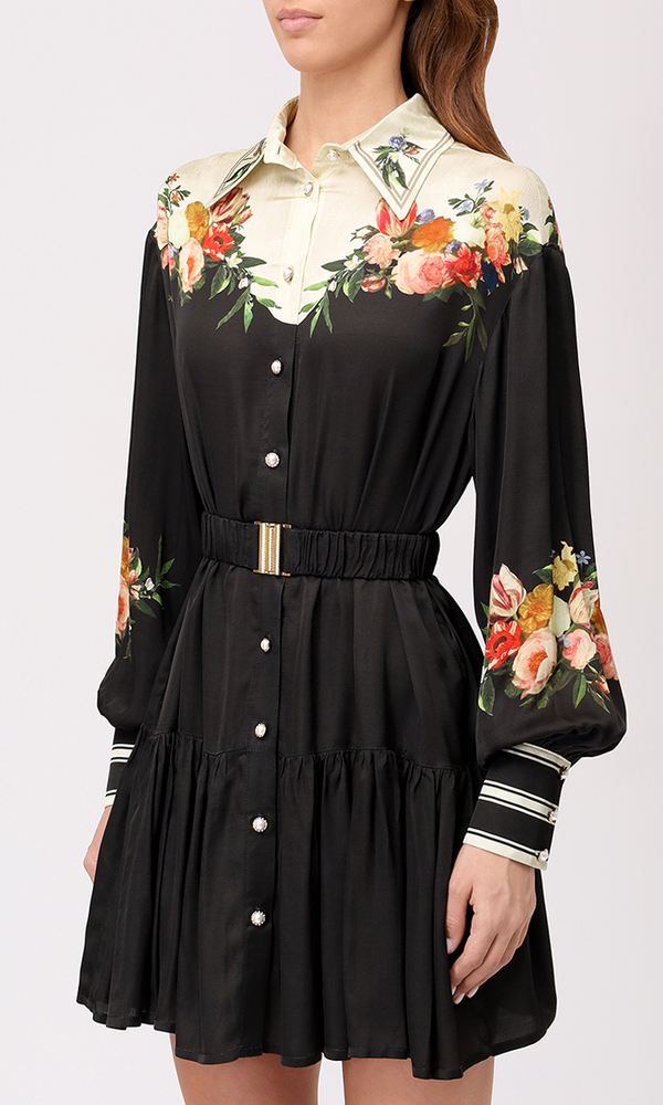 Платье с авторским принтом 