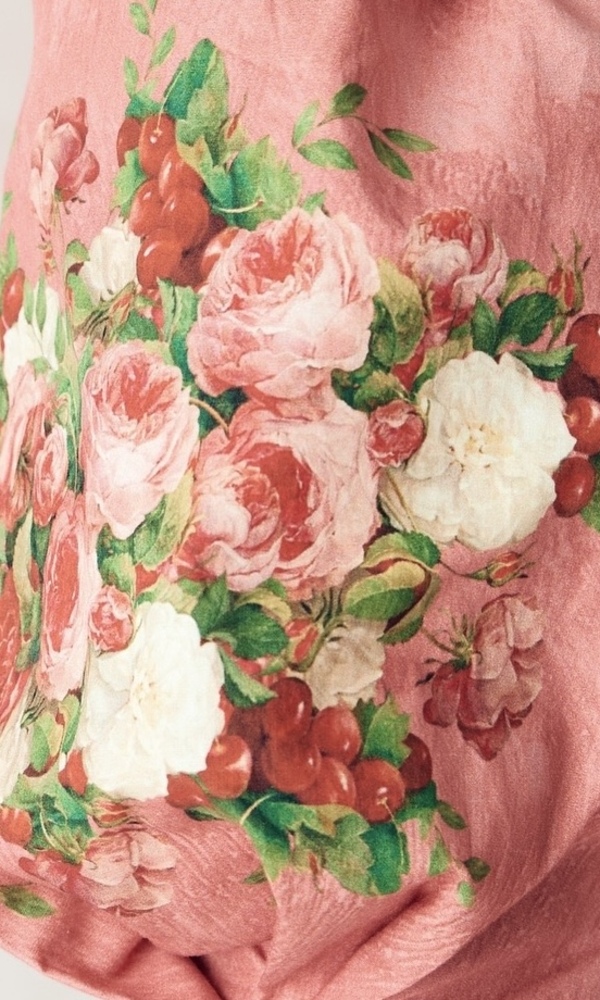 Платье из хлопка поплина с авторским принтом 